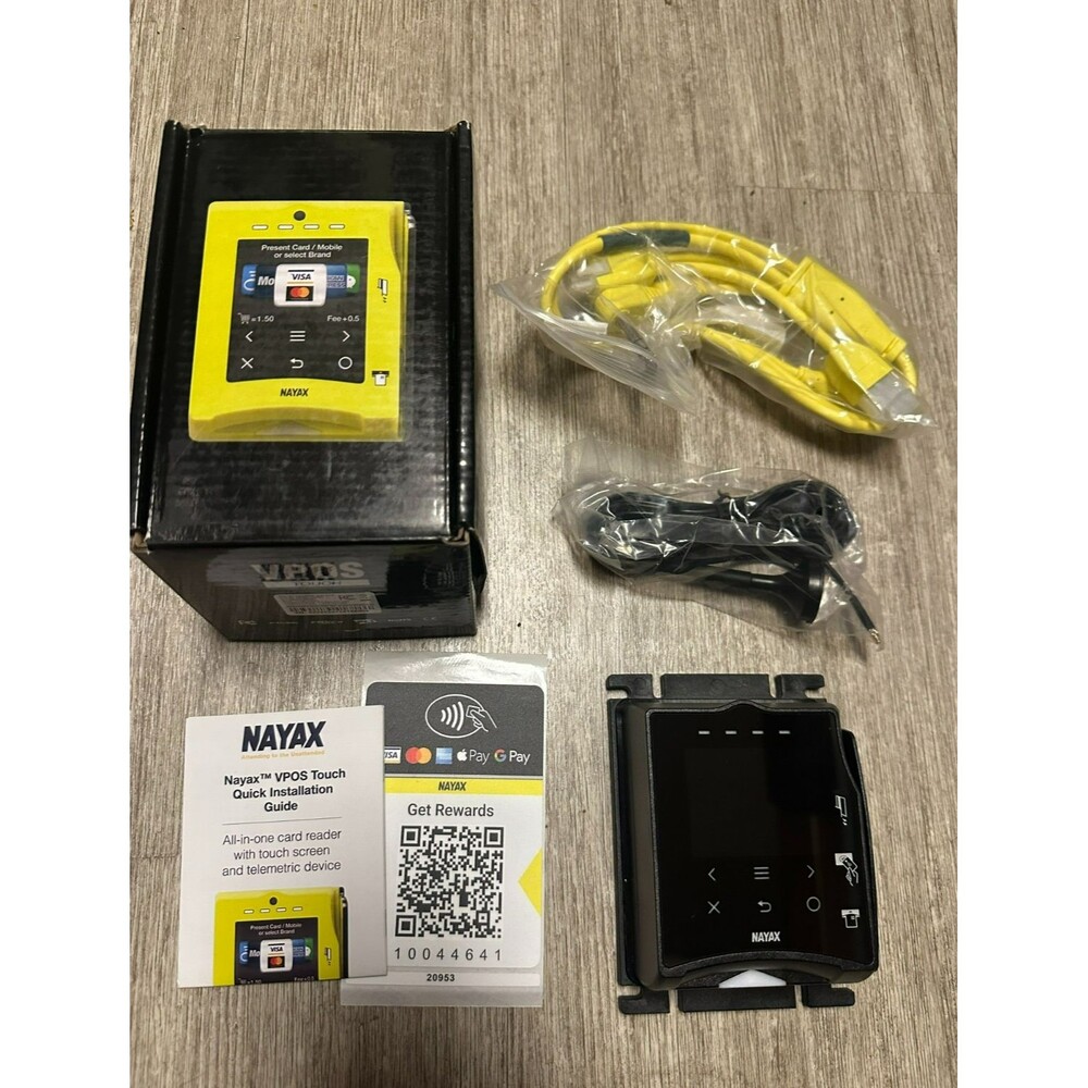 Nayax VPOS Touch Credit Card Reader w/ power cord and antenna